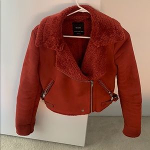 Bershka Faux-Suede Moto Jacket